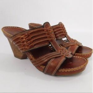 Frye Leather Slide Sandals